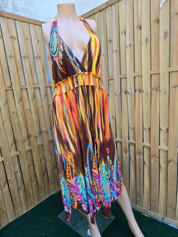 Robe dos nu asymétrique neuve étiquette 🍒années 2000🍒taille XL - photo numéro 6