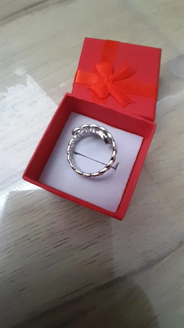 Bague avec boucle de ceinture, chaine, réglable, - photo numéro 5