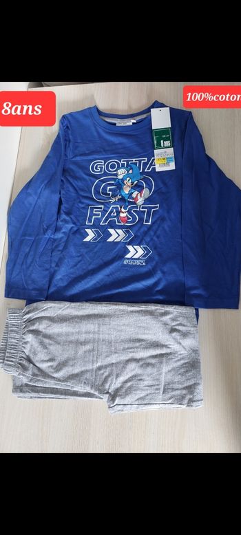 Pyjama Sonic 2 garçon 8ans