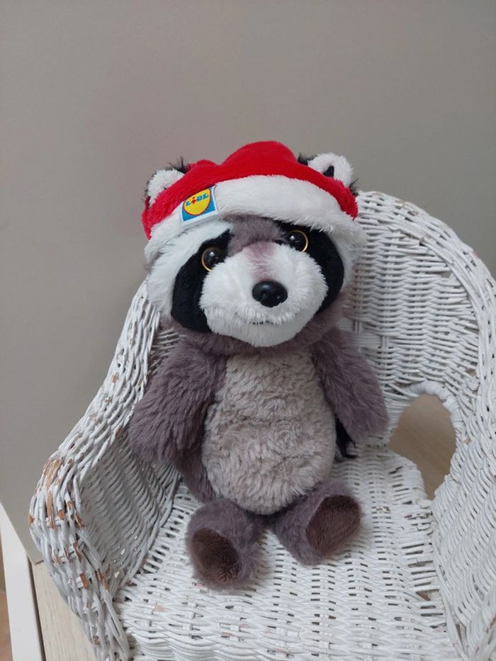 Lidl - peluche raton laveur Noel