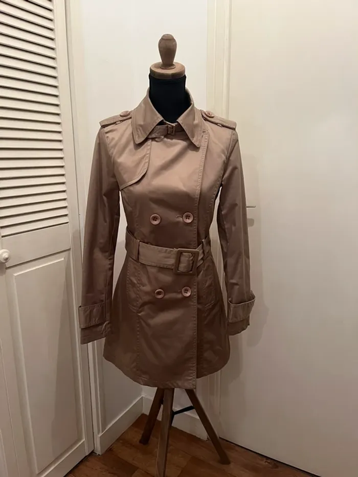 Veste - trench - camel - taille 36 - photo numéro 8