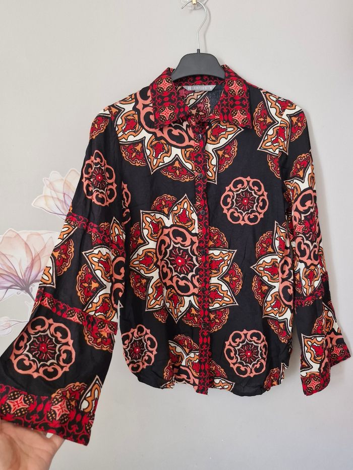 Chemise multicolore en viscose à motif en fleurs 🌸 de katies taille 36 neuve - photo numéro 3