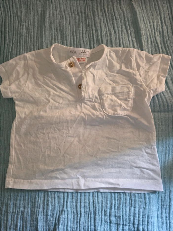 T-Shirt Zara Blanc 9mois