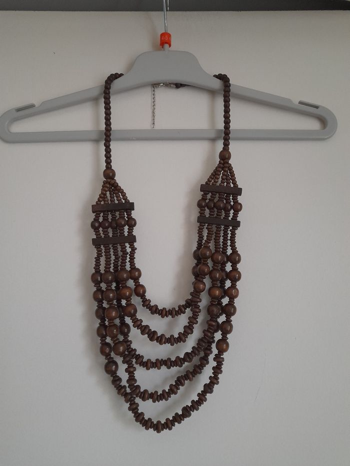 Collier Africai  en bois - photo numéro 4