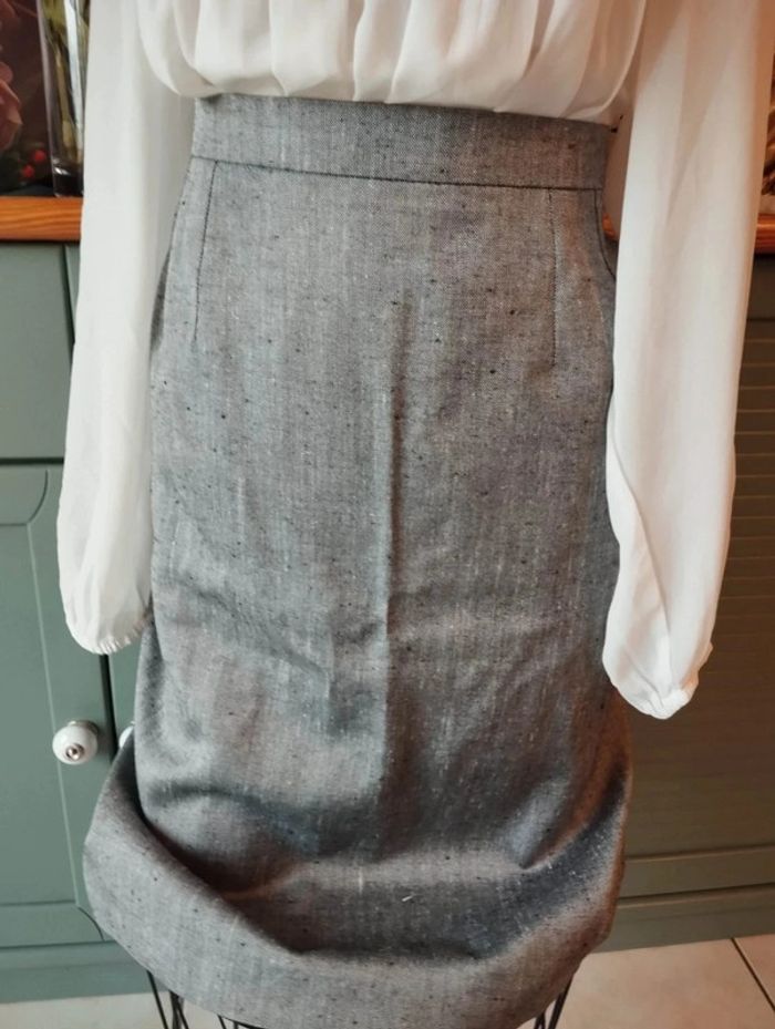 💞 Ensemble Blazer & Jupe Vichy Imitation Lin Collection Vintage Weill T44/46💞 - photo numéro 9