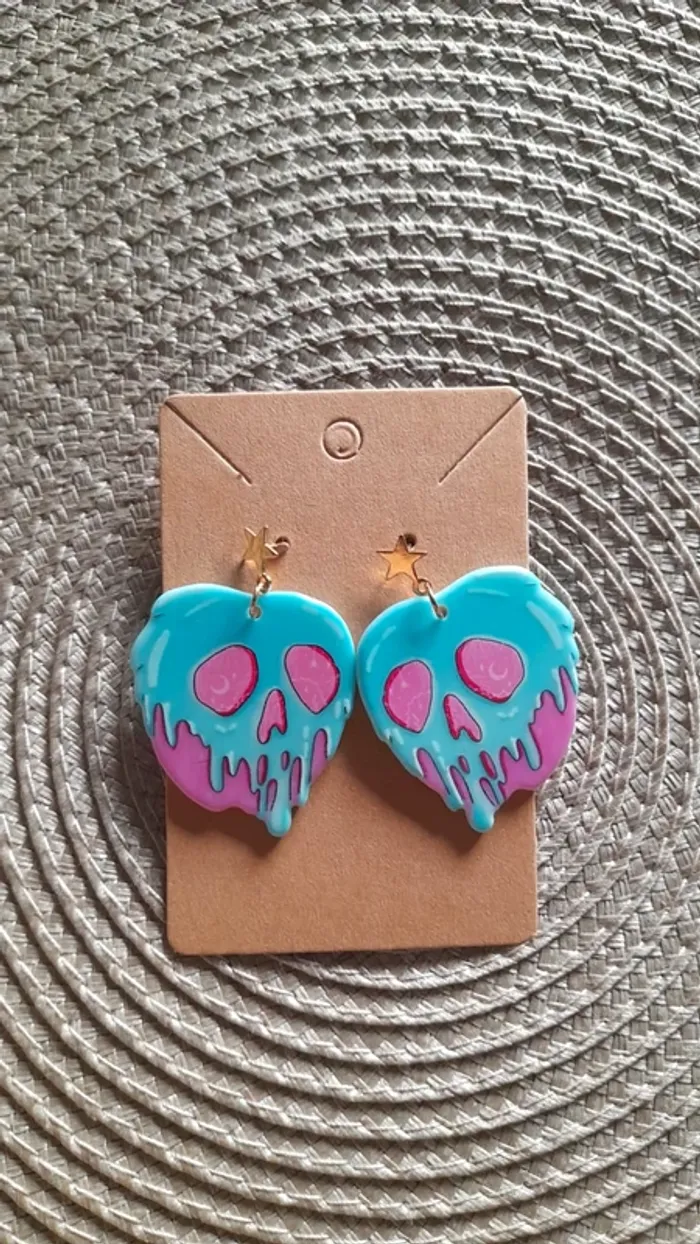 💀 Boucles d’oreilles style skull Halloween