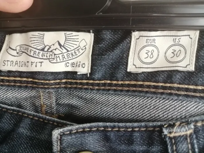 Jeans straight fit celio bleu - photo numéro 9