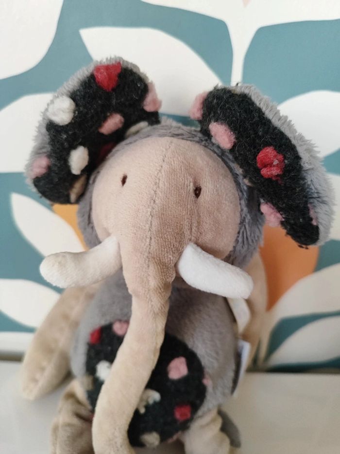 Peluche éléphant les zazous moulin roty - photo numéro 2