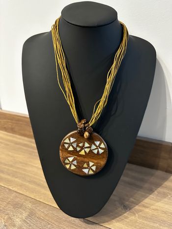 Collier fantaisie  « Bois »