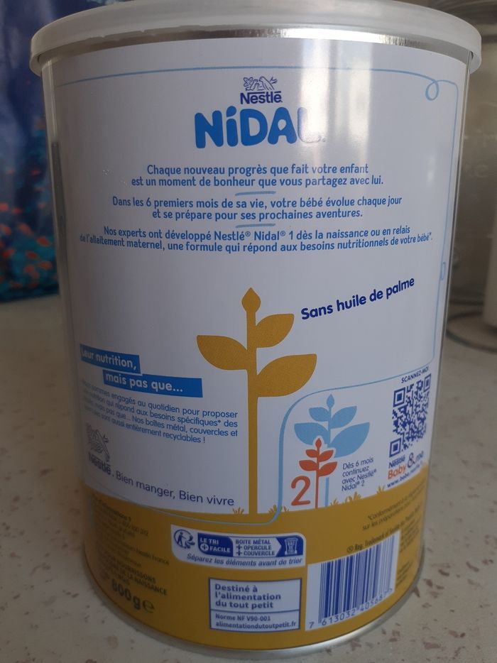 Nestlé nidal 1er âge - photo numéro 2