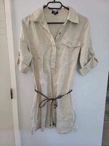 Ici et maintenant Robe tunique lin beige 38 M