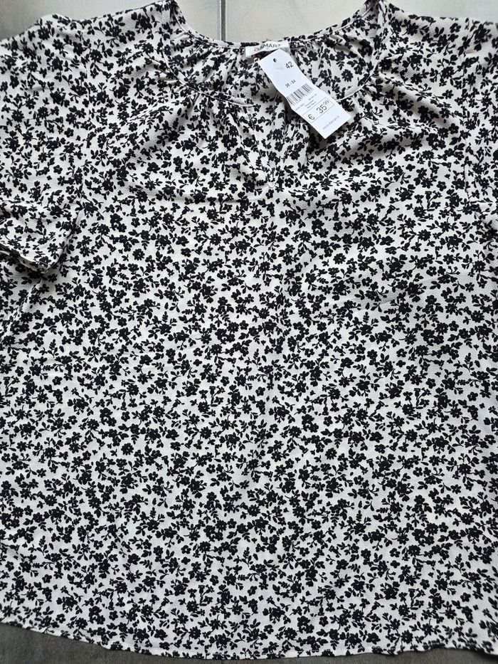 Joli chemisier fleuri 🩷 Manches Évasées 🩷Damart 🩷 - photo numéro 2