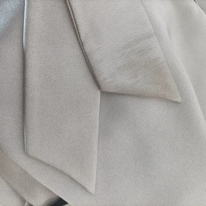 Robe Paule Ka gris perlé - manches longues - cérémonie gris clair satiné taille 42 - A272 - photo numéro 11