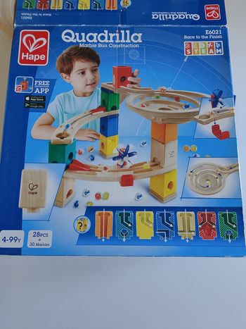 Quadrilla  marble run construction E 6021 Hape complet 