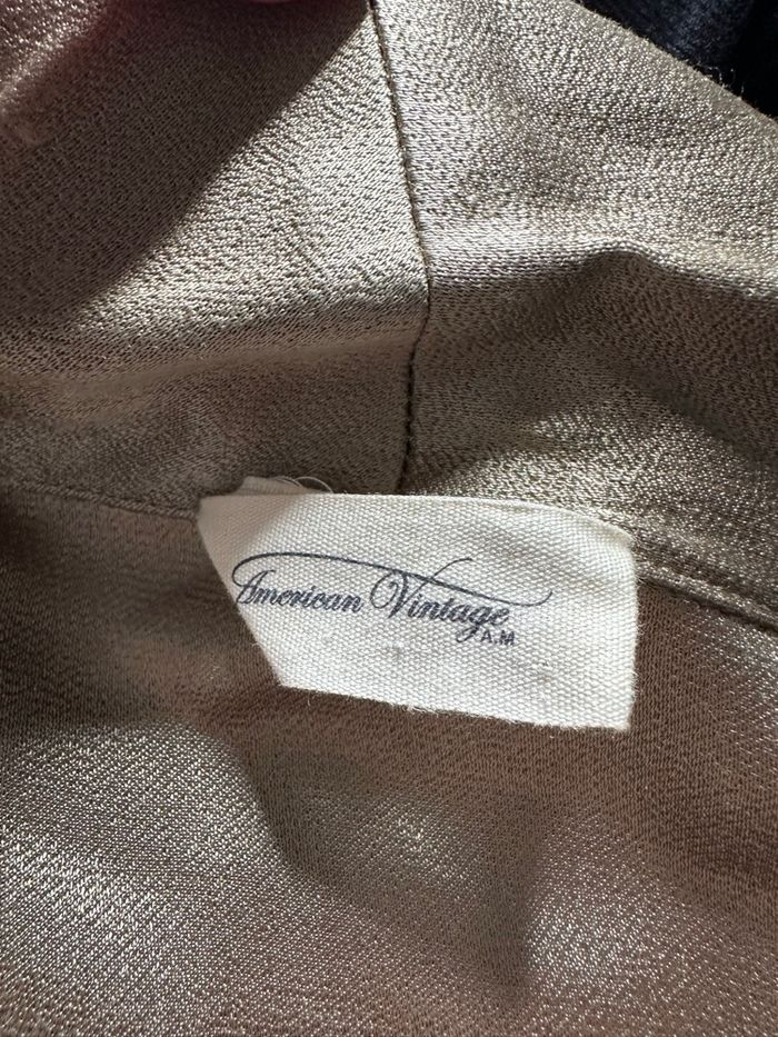 Cardigan kimono doré kaki American Vintage T40 L - photo numéro 7
