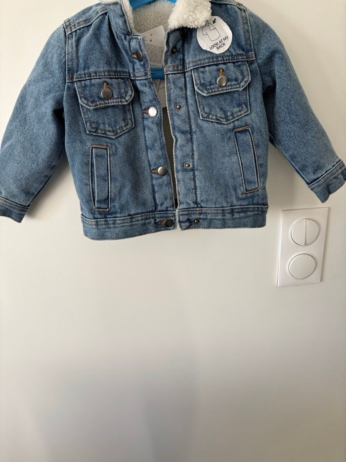 Veste denim avec effet mouton  fille - photo numéro 8