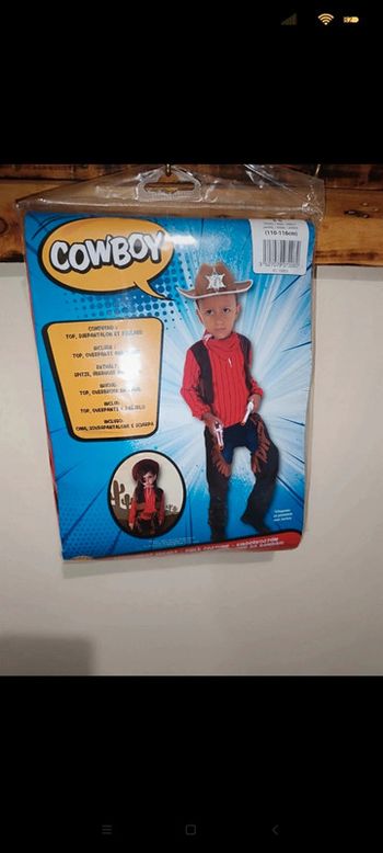 🌟 Costume garçon cowboy 5/6 ans Neuf 🌟
