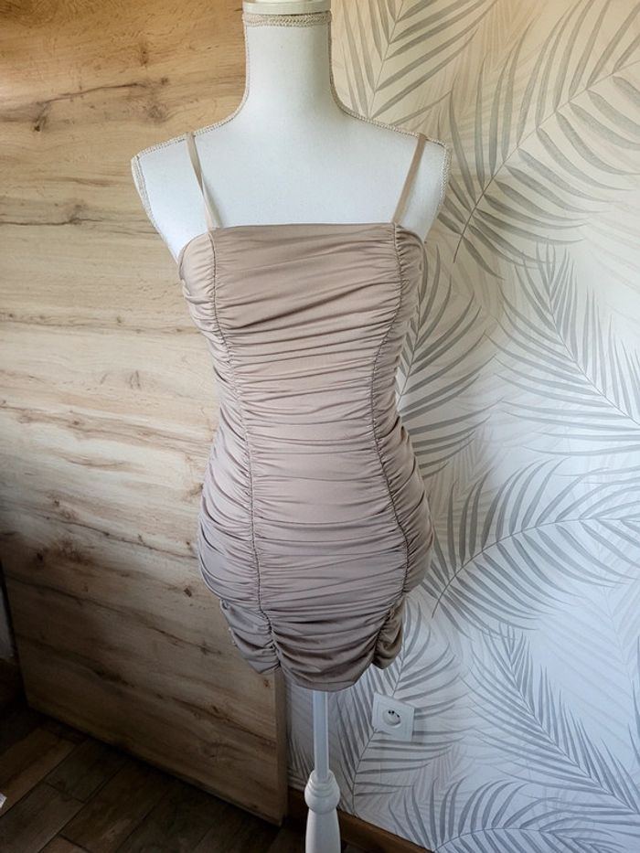 Robe moulante femme taille XS-S crème