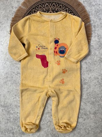 Pyjama jaune animaux 12 mois