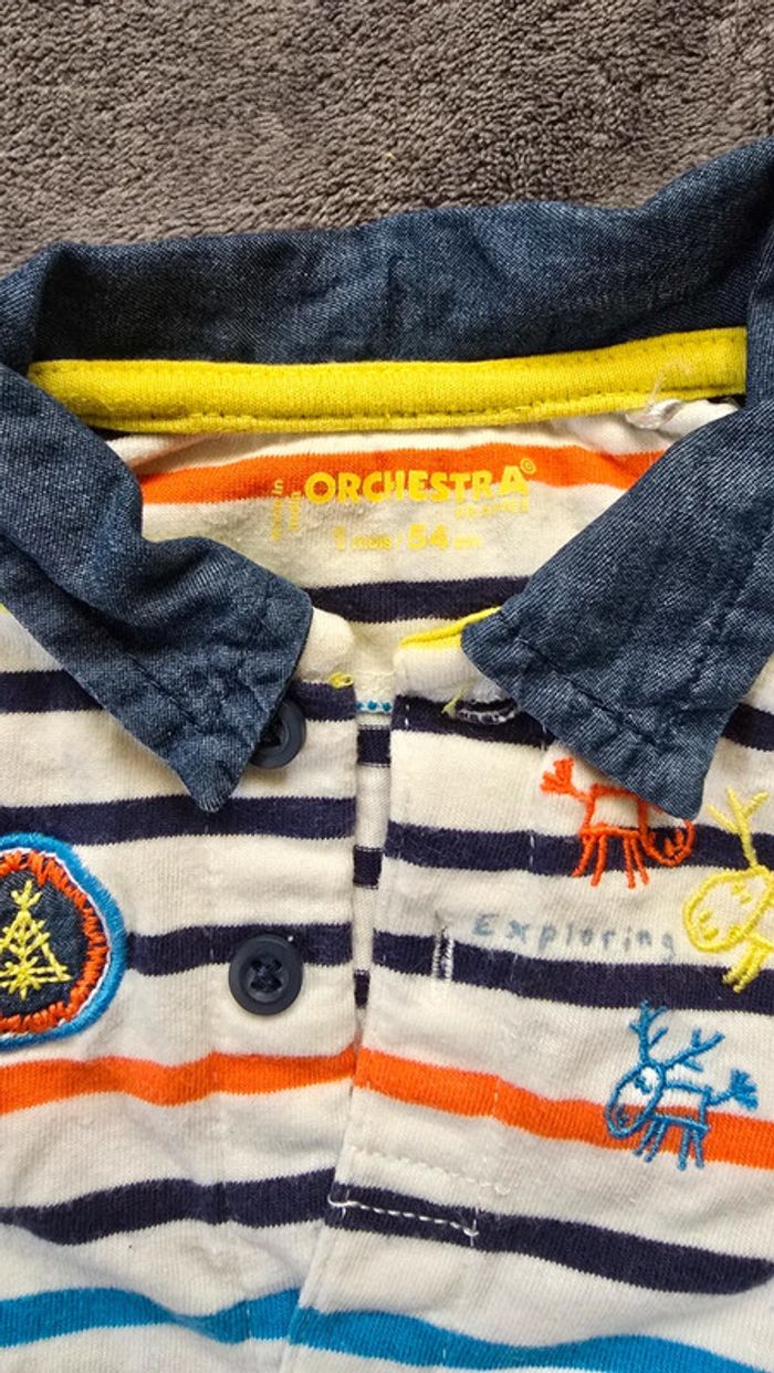 Ensemble salopette en jean avec son polo - photo numéro 8