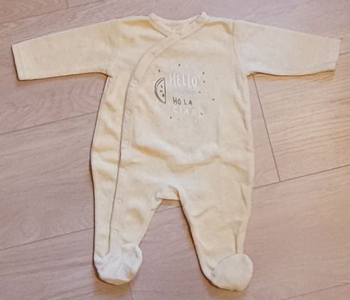 Pyjama velours jaune 3M