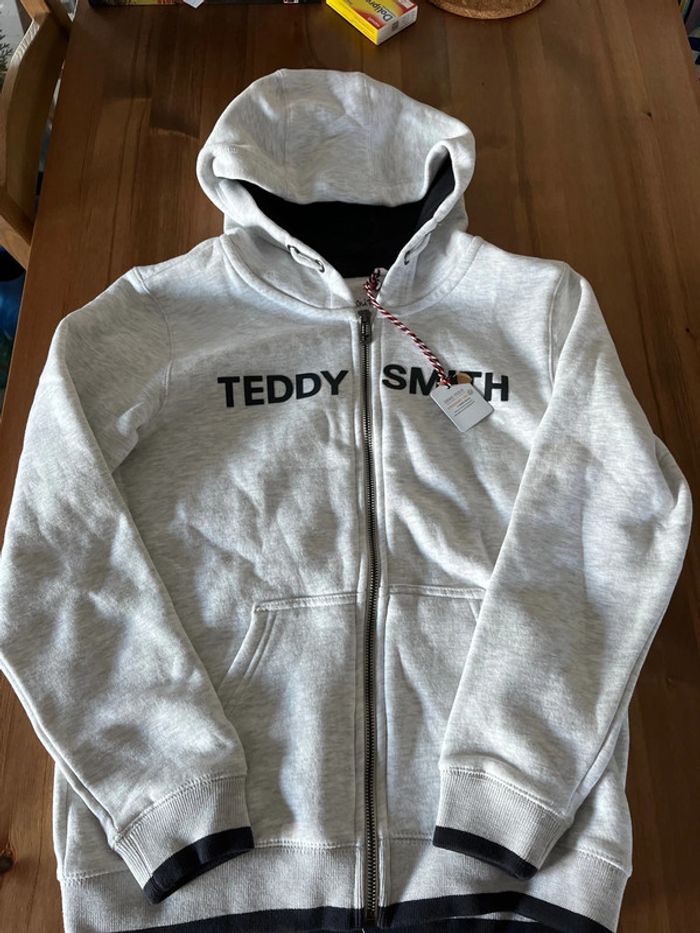 Sweat-shirt zippé marque teddy smith 14 ans garçon - photo numéro 2