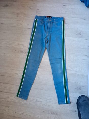 Pantalon 36 S Jennyfer femme ado ligne bande côté