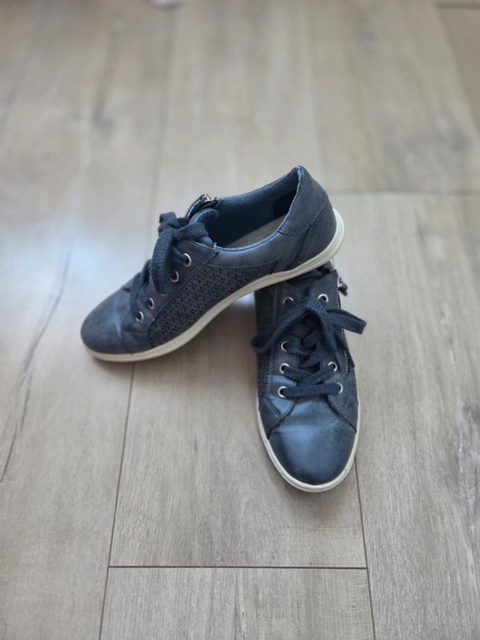 Baskets bleu gris T38