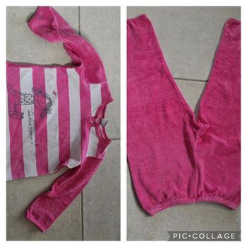 Pyjama en éponge petit bateau et haut de pyjama cfk 5 ans