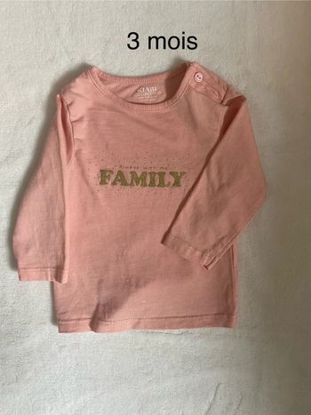 T-shirt à manches longues - taille 3 mois