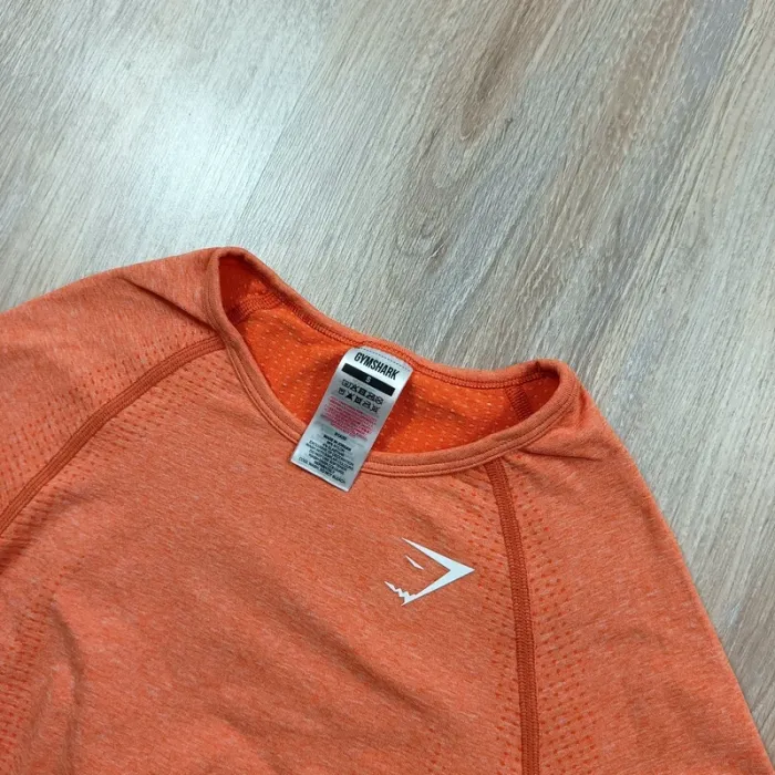 Hauts gymshark femme s orange manche longue - photo numéro 3
