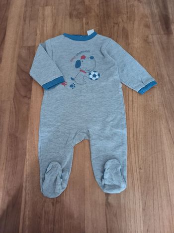 Pyjama fin une pièce 9mois gris