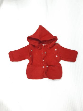 Veste en laine rouge DPAM 6 mois