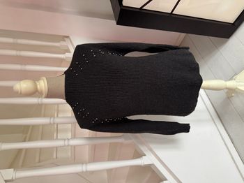 Pull Amisu gris anthracite et perles