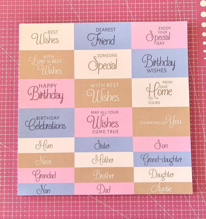Lot de 24 planches de phrases de souhaits en anglais cartonnées à découper - photo numéro 5