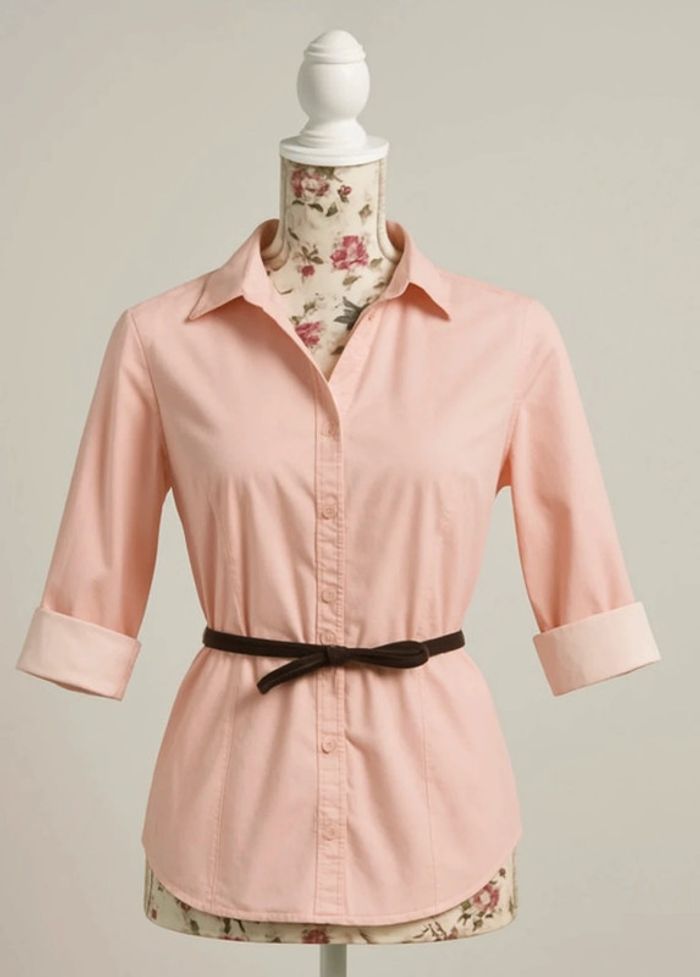 🌸 Chemise Rose Cintrée Taille M – Classique & Féminine 🌸