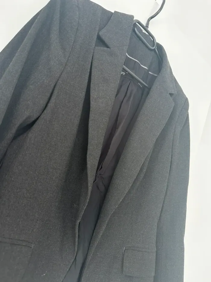 Blazer gris chiné - photo numéro 2