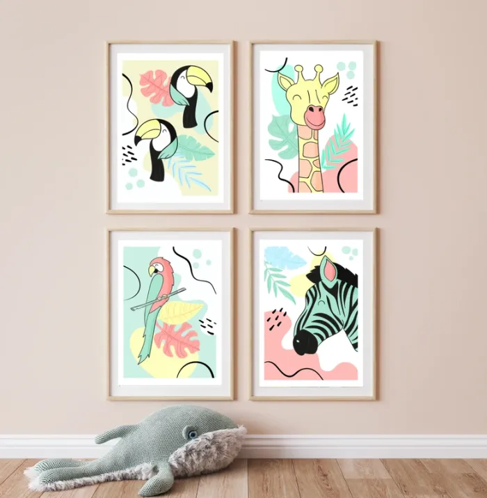 Affiches “Jungle Pop” pour chambre enfant - photo numéro 3