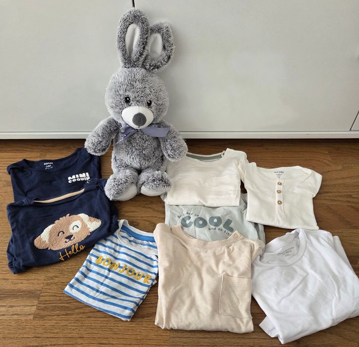 Lot de 8 tee shirts manches longues garçon dont kiabi 24 mois