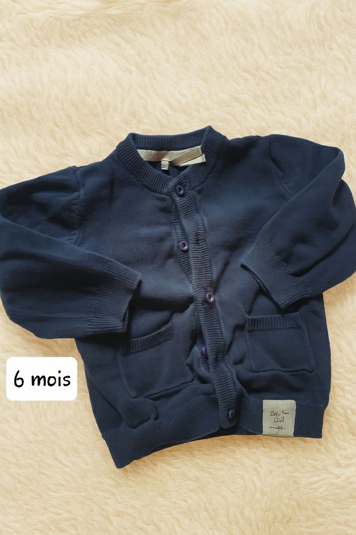 Gilet bleu marine 6 mois – Orchestra