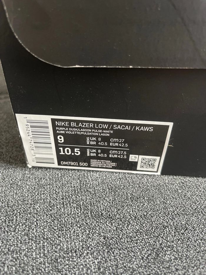 Nike blazer purple sacai / kaws - photo numéro 6