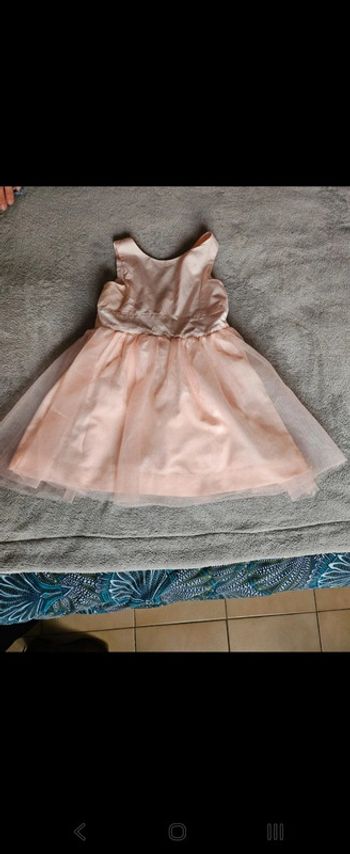 Robe de cérémonie fillette rosée