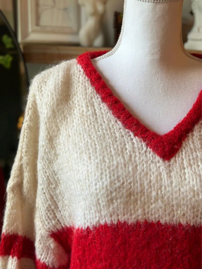 Pull en maille alpaga mohair modèle Manina American Vintage - Taille XS/S oversize - photo numéro 3