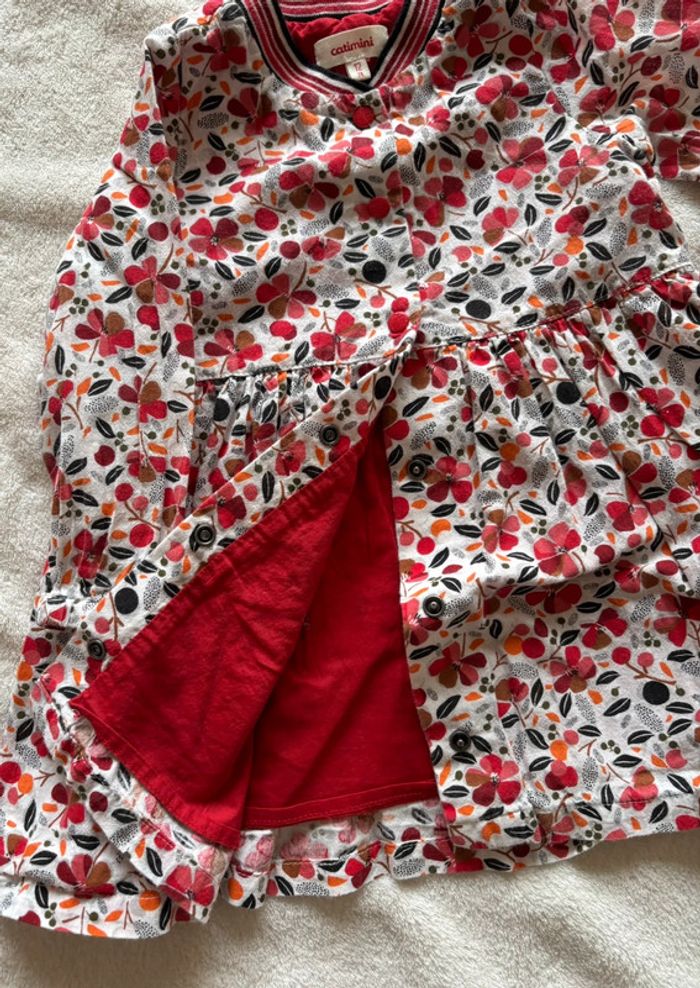 Robe manche longue catimini fleurie 12 mois - photo numéro 3