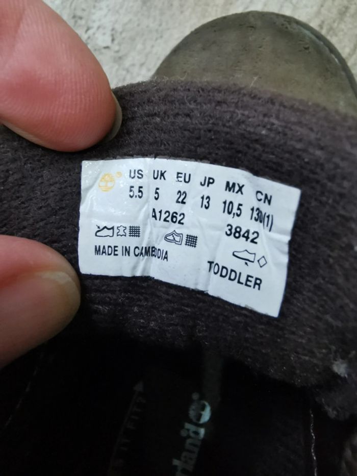 🌿Timberland Bottines courma kids traditional marron taille 22 - photo numéro 15