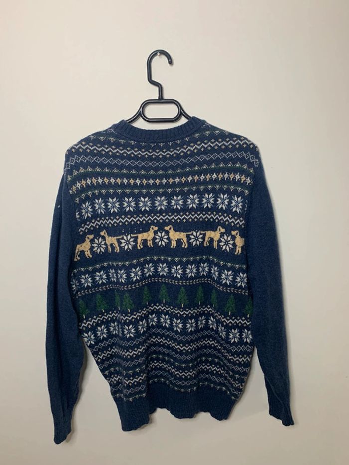 Pull vintage d’hiver animalier chier vintage 90’s - photo numéro 5