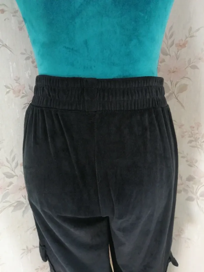 Pantalon de jogging noir style cargo en velours / sans marque / (L-XL) - photo numéro 8