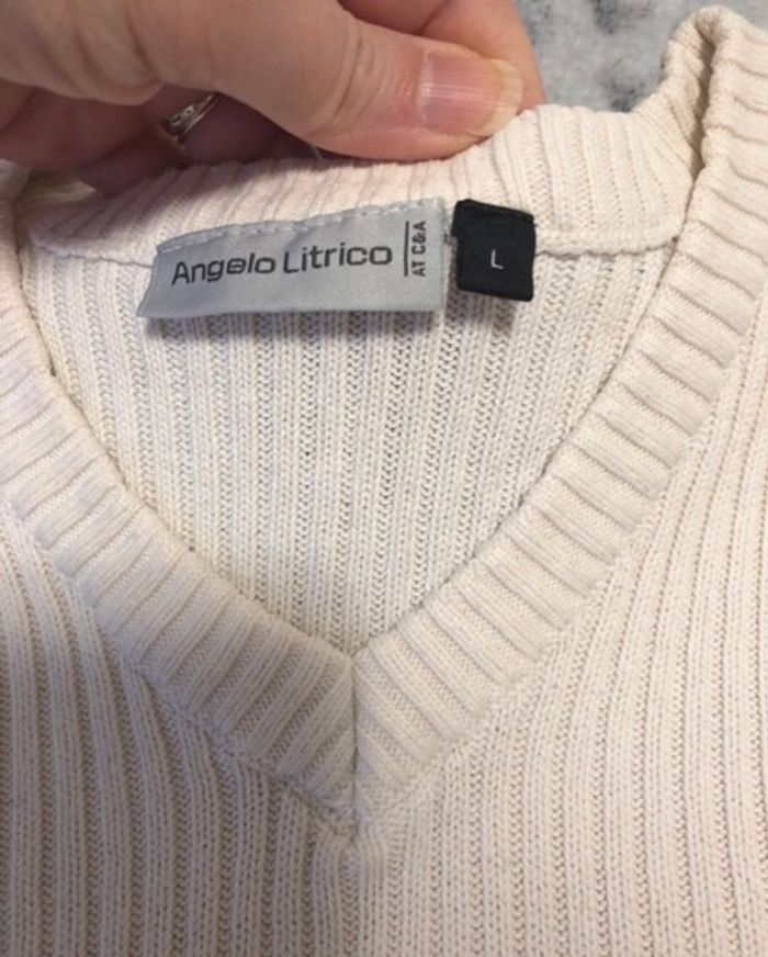 Pull col V - taille L - photo numéro 3