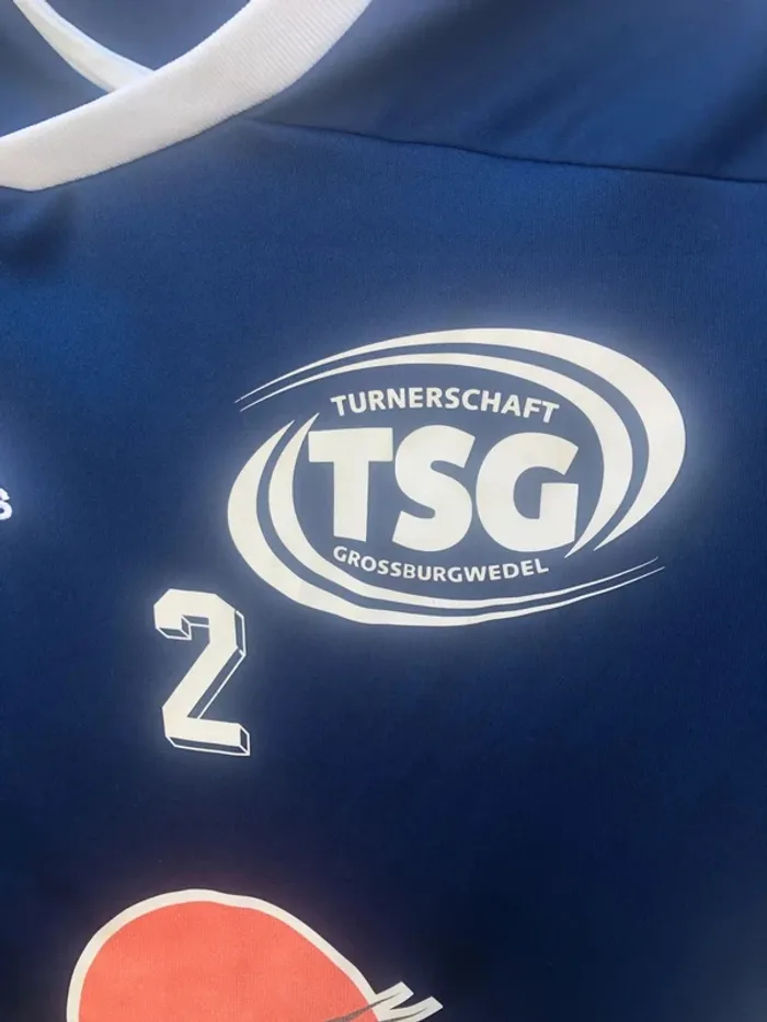 Adidas jersey t-shirt navy blue TSG Großburgwedel Mens S - photo numéro 3