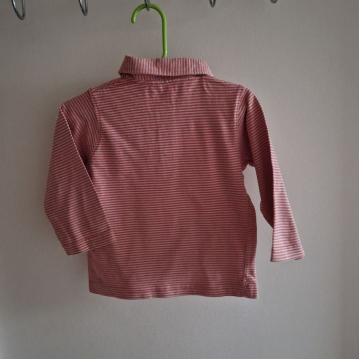 2 ans polo rayé blanc et orange - photo numéro 3